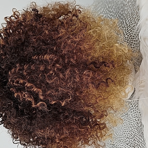 Lace Front Kinky Curly Wig Invisible L-Part Color OM701 - Picture 5 of 12